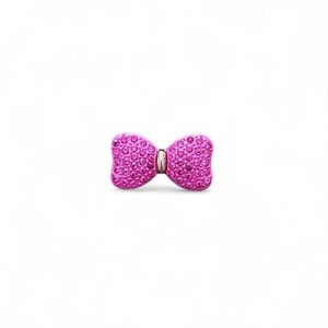 Hot Pink Bow Shoe Charm | Feminine Clog Accessory